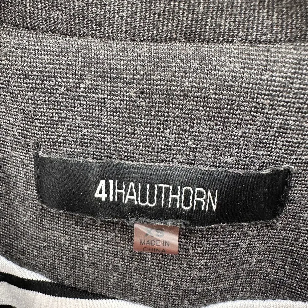 41HAWTHORN Stitch Fix Charcoal Gray Stretch Collared Blazer // XS - Picture 4 of 9